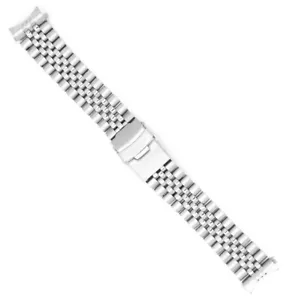 New Stainless Steel Strap Watch Band With Push Button Lock Buckle For Seiko - Picture 1 of 2