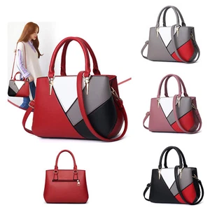 Bolso de hombro con figuras geométricas multicolores para mujer de cuero sintético en S mediano - Imagen 1 de 6