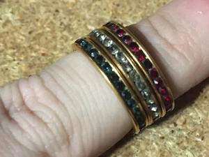 JUEGO DE 3 ANILLOS ETERNIDAD ILUSIONES FACETADAS AVON TALLA 9 / MAL CAMINO052 - Imagen 1 de 13