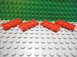 Lego 4 Red 2x4 base plate NEW - Picture 1 of 1