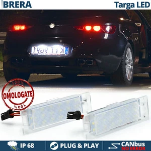 Placchette Luci TARGA LED per Alfa Romeo BRERA Complete CANBUS Luce BIANCA - Foto 1 di 10