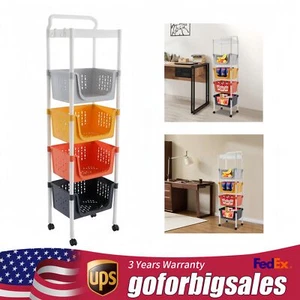 Floor-Standing Fruit Vegetable Storage Basket Kitchen Storage Basket Organizer - Picture 1 of 10