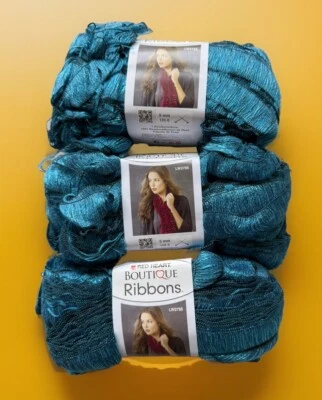 Красное сердце бутик ленты металлический оборки пряжи Малибу 42 ярдов каждый лот из 3 новый - Изображение 1 из 4