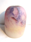 Tulipe ART DECO verre ou pâte de verre marmoréen, bleu, rose comme une aquarelle