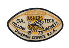 1973 GA Tech Yellow Jackets Ushers Ushering Service BSA Patch Boy Scout Football