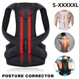 Back Posture Corrector Shoulder Straight Support Brace Belt Therapy Men Women - Picture 1 of 37