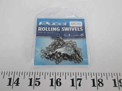 New Pucci Rolling Swivels Model No. PRS3-25 Size 3 Package of 25 750202303 - Image 1 of 3