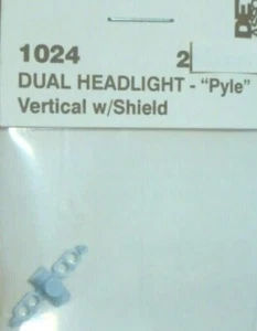 Detail Associates # 1024 Pyle Headlight Dual w/Visors Vertical Shield pkg(2) HO - Picture 1 of 1