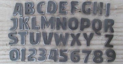 1" Tall Rustic Metal Letters A-Z and Numbers 0-9, 11 gauge thick mild steel - Image 1 of 4