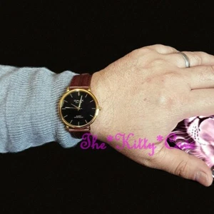 OMAX Classic, Seiko Movt, Brown Leather, Thin Black & Gold Dress Watch SC7491 - Picture 1 of 9