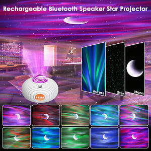 Aurora Projector Rechargeable LED Galaxy Projector Starry Night Light Laser Star