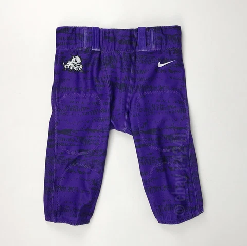 New Nike Vapor Pro TCU Horned Frogs Football Pant Boy's Youth Large Purple $80 Cover