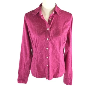 Merrell Floral Print Button Down Long Sleeve Shirt Size M Womens Pink Outdoor - Picture 1 of 12