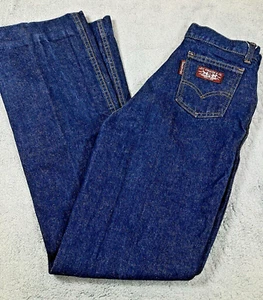 VTG Big E Levi Levi's Mom Jeans 1981 Bootcut High Rise Dark Blue SZ 13 28W X 31 - Picture 1 of 15