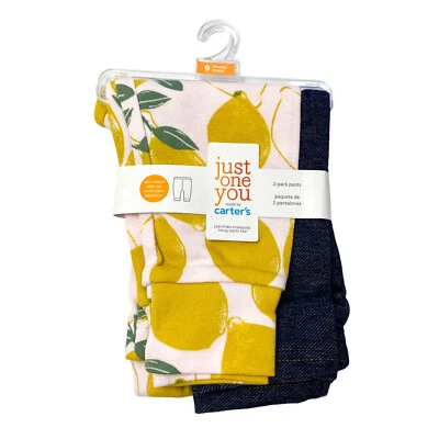 Pantalones Carter's Just One You Baby Niñas Talla 9M Surtidos (Paquete de 2) Foto 1 de 4