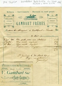 Dépt 31 - Saint Gaudens - Belle Entête Secteur du Cheval Facture + Carte de 1901 - Photo 1/1