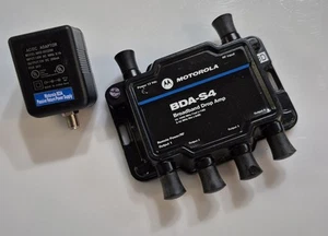 Motorola 1GHz 4-Port GaAs Broadband Drop Amplifier BDA-S4 with Power Supply - Picture 1 of 4