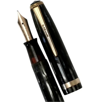 Винтажный 1941 Parker в полоску Duofold кнопка наполнитель перьевая ручка восстановлен - Изображение 1 из 4