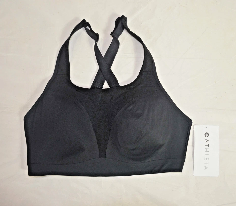 MSRV Athleta 32DD 32 DD Black Speed Run High Support Sports Bra #599845