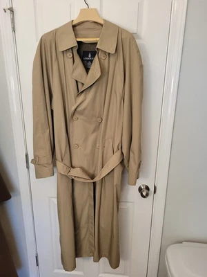 Винтажный London туман двубортный Тренч с съемной подкладкой размер 44 Reg - Изображение 1 из 4