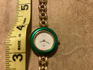 Authentic GUCCI Change Bezel Watch 11/12.2 White Dial Gold – Service & New Batte - Picture 1 of 6