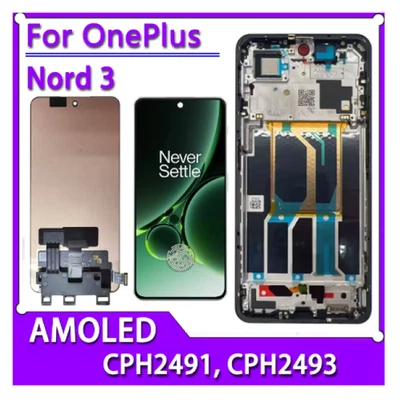 Original For OnePlus Nord 3 CPH2491 LCD Display Screen Touch Digitizer Assembly  - Image 1 of 4