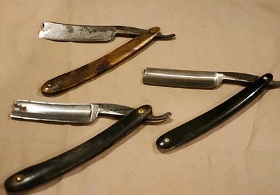 Lote de 3 navajas rectas vintage Wade & Butcher con Fredrick Reynolds Foto 1 de 4