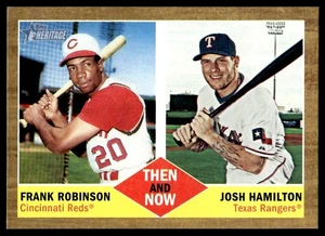 2011 Topps Heritage Then and Now Frank Robinson/Josh Hamilton Cincinnati - Picture 1 of 2