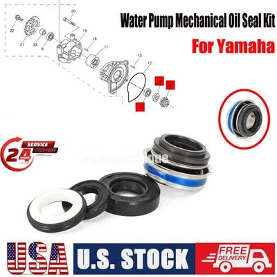 Water Pump Mechanical Oil Seal for Yamaha YZF-R1 FZ1 FZ6 YZF-R6 Venture 750 Foto 1 de 4