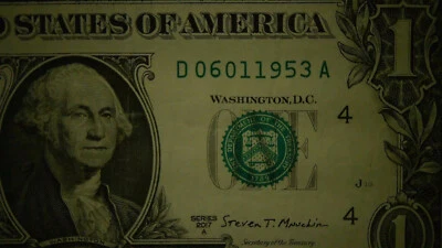 2017 A Series $1 Dollar Birthday Note  June 01, 1953  D06011953A - Image 1 of 3