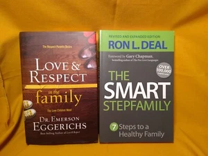 2 book lot. The Smart Stepfamily, and Love & Respect in The Family - Picture 1 of 9