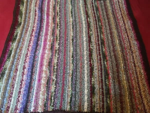 handgemachtes gestricktes Wollplaid / Decke 130 x 130 cm, Handarbeit, Teppich - Bild 1 von 4