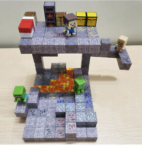 10pcs Minecraft DIY Magnetic Cube Bausteine Minifiguren Baseplate Geschenk Xmas