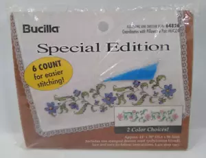 Bucilla Kommode Schal blühende Ranken 64826 gestempelt Stickstoff - Bild 1 von 4