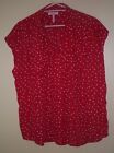 Versatile Red/White Spots Drop Shoulder Top Pleated Front and Back MILLERS Sz 22 Only A$15.99 on eBay