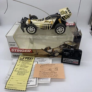 Vintage Nikko Stinger 1/18 RC Remote Control Car 18230 For Parts or Repair W/Box - Picture 1 of 14