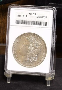 1885-S Morgan Dollar - ANACS AU53 (#53822-L) - Picture 1 of 12