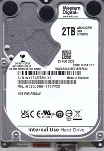 WD20JDRW-11C7VS0 s/n: WXT2A5 AUG/2023 Thailand 2TB USB 3.0 2.5" WESTERN DIGITAL - Picture 1 of 5