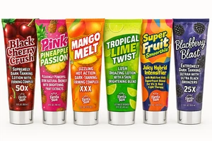 Fiesta Sun Fruity Scentsations Tanning Lotions Dark Bronzing Sunbed Creams 236ml - Picture 1 of 8