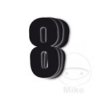 BLACKBIRD RACING 3 stuks stickers nummer 8 voor motorfiets 13X7 CM