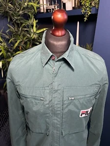 Fila Limited Edition Overshirt Green Mens Small Casuals Terraces Liam Gallagher - Picture 1 of 9
