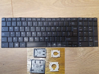 TOSHIBA SATELLITE C850 C850D C855 L850 L855 C870 L875 CUALQUIER LLAVE ESCRITURA GRIS CLARO Foto 1 de 4