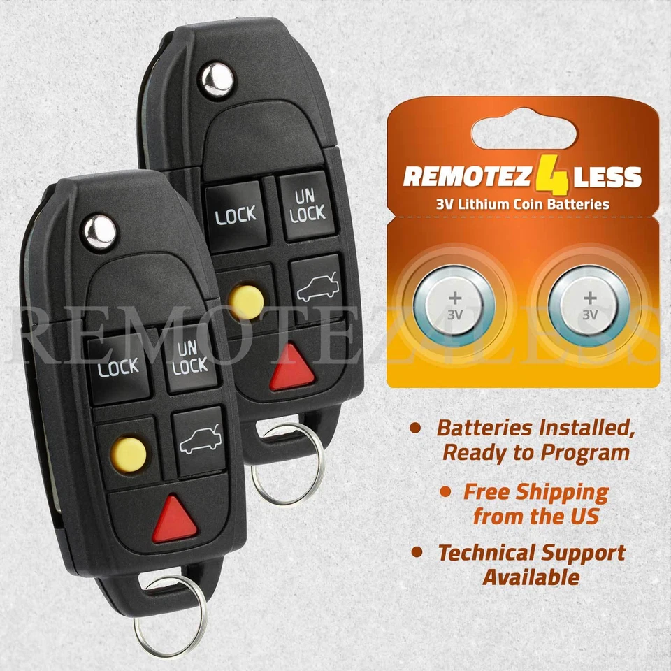 2 For 2003 2004 2005 2006 2007 Volvo XC70 Keyless Entry Remote Car Key Fob Foto 1 de 4
