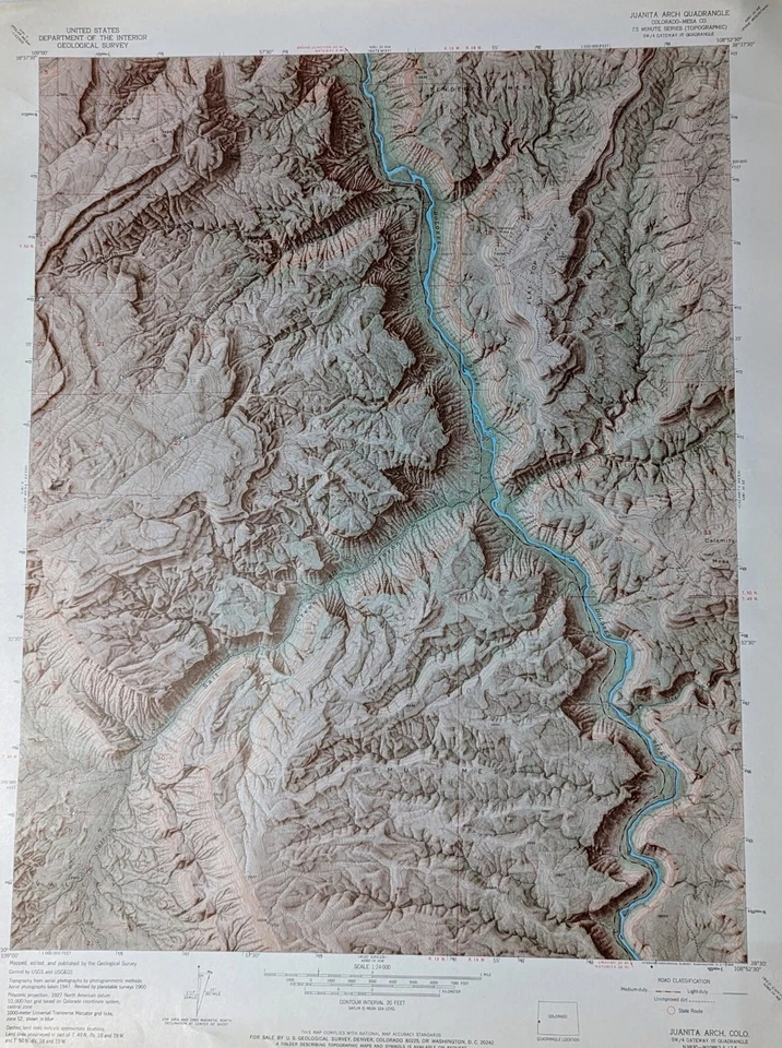 United States Department Of The Interior Survey Juanita Arch Quad Colorado Mesa - Image 1 of 4