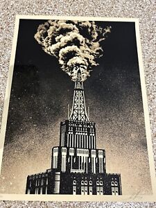 Shepard Fairey - Obey Giant - Oil and Gas Building - Print - 2014 - # 241/450