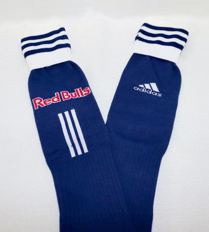 New York Red Bulls ADIDAS MLS Extreme Cushion Socks BNWT OS White Stripes Cover