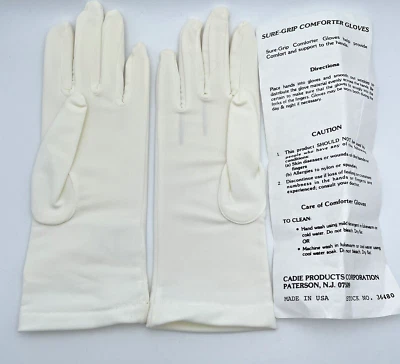 Vintage Ladies White Dress Gloves Cadie Corp OSFA USA Sure Grip Comfort NEW - Image 1 of 4