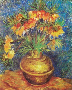 LES FRITILLARIES IN A COPPER VASE By Van Gogh Fine Art 8" x 10" Giclee - Picture 1 of 1