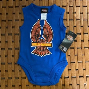 NWT Harley-Davidson Motorcycles One Piece Outfit/Sleeveless Bodysuit, 6-9mo. - Picture 1 of 5