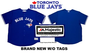NEU MLB Toronto Blue Jays Kurzarm genäht Knopfleiste Team Trikot Herren 2XL - Bild 1 von 7